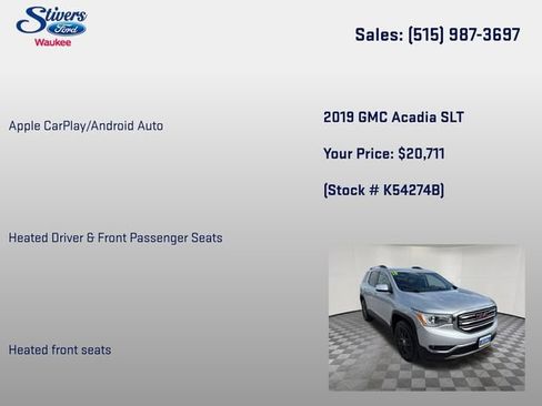 Used 2019 GMC Acadia SLT AWD/4WD image 16