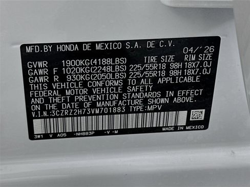 New 2027 Honda HR-V EX-L image 23