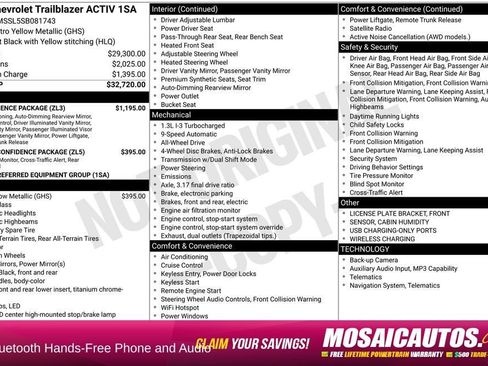 New 2025 Chevrolet TrailBlazer ACTIV w/ Convenience Package AWD/4WD image 3