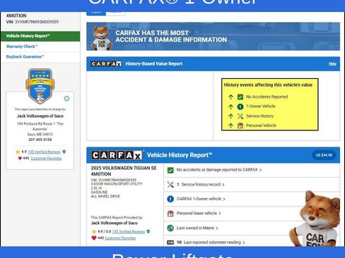 Used 2025 Volkswagen Tiguan SE w/ Panoramic Sunroof Package image 11