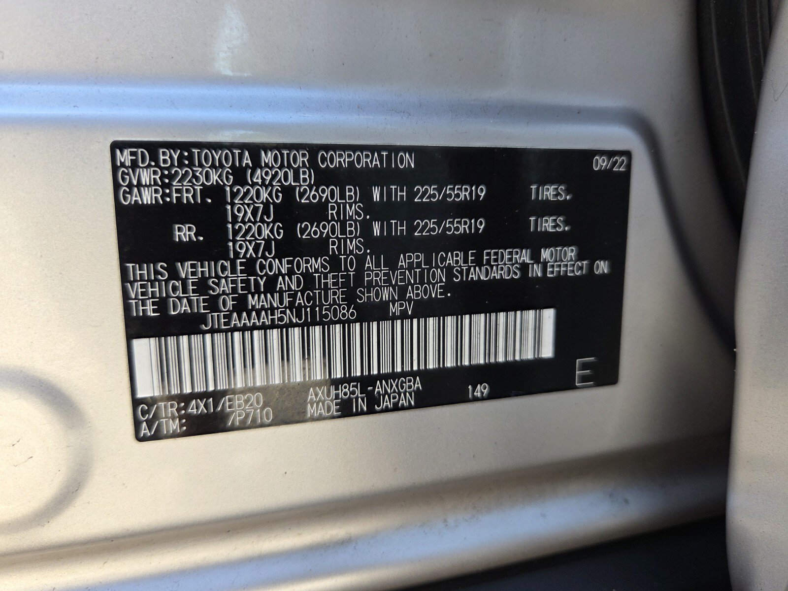 Used 2022 Toyota Venza XLE AWD/4WD image 19