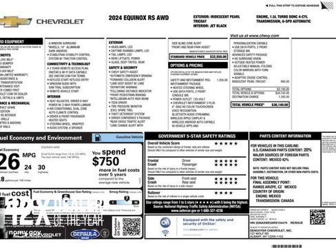 Used 2024 Chevrolet Equinox RS AWD/4WD image 2
