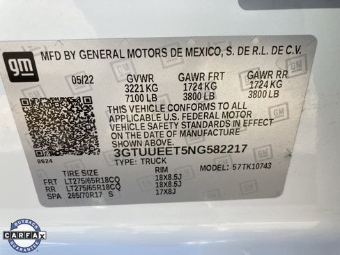 Certified 2022 GMC Sierra 1500 AT4 w/ AT4 Premium Package image 61