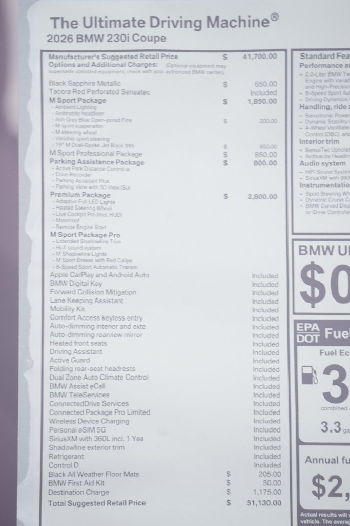 Used 2026 BMW 230i Coupe w/ Premium Package RWD image 9