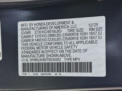 New 2026 Honda Odyssey EX-L image 32