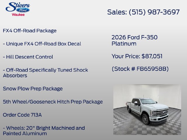Used 2026 Ford F350 Platinum w/ Platinum Plus Package AWD/4WD image 22