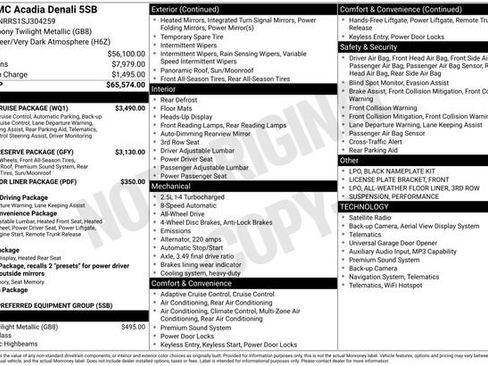 Used 2025 GMC Acadia Denali w/ Super Cruise Package AWD/4WD image 20