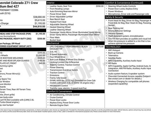 Used 2021 Chevrolet Colorado Z71 w/ LPO, Tonneau and Step Package AWD/4WD image 33