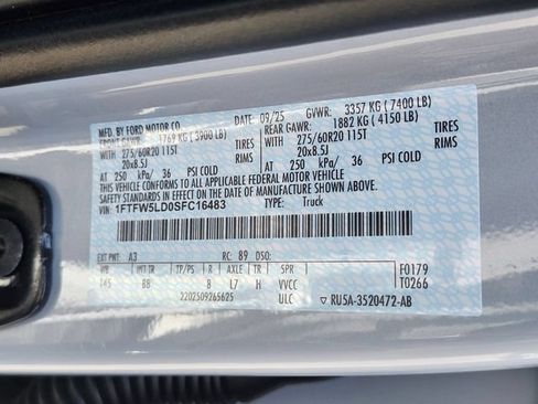 Certified 2025 Ford F150 Lariat w/ Equipment Group 502A High AWD/4WD image 34