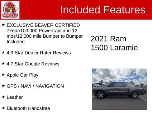 Used 2021 RAM 1500 Laramie AWD/4WD image 5