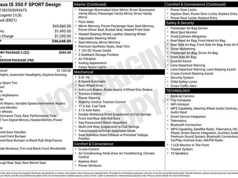 Used 2025 Lexus IS 350 F Sport w/ Accessory Package 2 RWD image 2