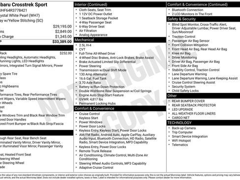 Certified 2024 Subaru Crosstrek 2.5i Sport image 22