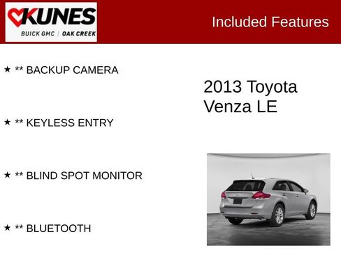 Used 2013 Toyota Venza LE AWD/4WD image 2