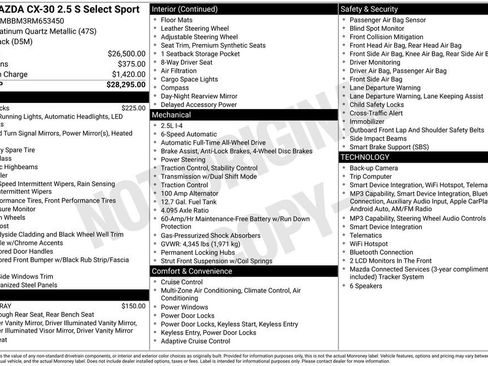 Used 2024 MAZDA CX-30 AWD 2.5 S w/ Select Sport Pkg image 3