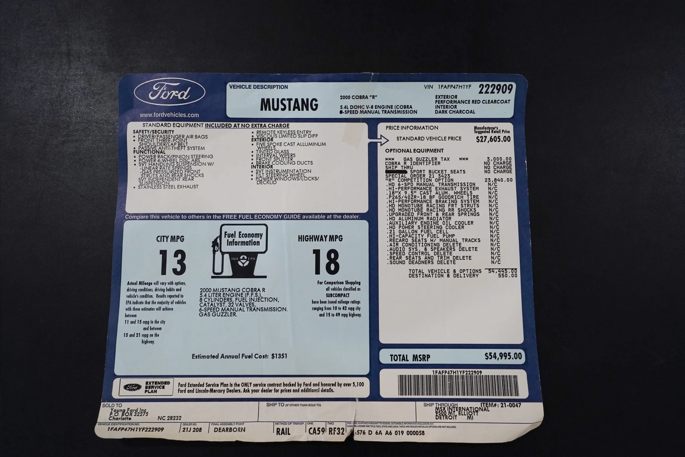 Used 2000 Ford Mustang Cobra RWD image 82