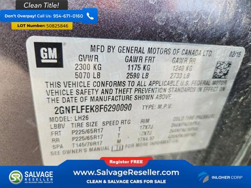 Used 2015 Chevrolet Equinox LT w/ Driver Convenience Package AWD/4WD image 17