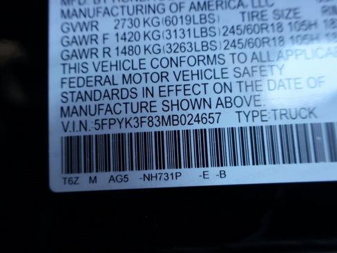 Certified 2021 Honda Ridgeline Black Edition image 36