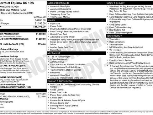Used 2024 Chevrolet Equinox RS w/ RS Leather Package AWD/4WD image 35