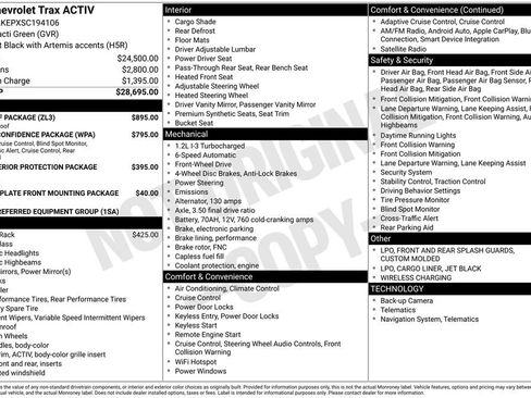 Used 2025 Chevrolet Trax ACTIV w/ Sunroof Package FWD image 49