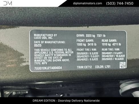 Used 2026 Lucid Gravity Dream AWD/4WD image 52