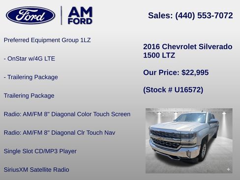 Used 2016 Chevrolet Silverado 1500 LTZ AWD/4WD image 36