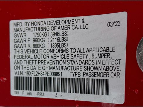 Certified 2023 Honda Civic Sport image 29