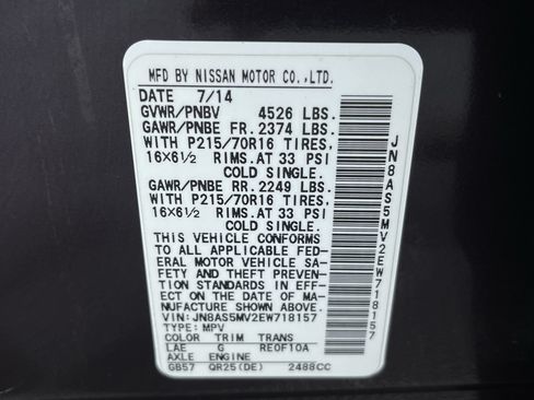 Used 2014 Nissan Rogue S w/ Convenience Package AWD/4WD image 12