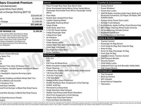 Used 2021 Subaru Crosstrek 2.0i Premium w/ Moonroof Package image 4