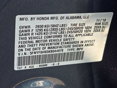 Used 2019 Honda Pilot Touring image 33