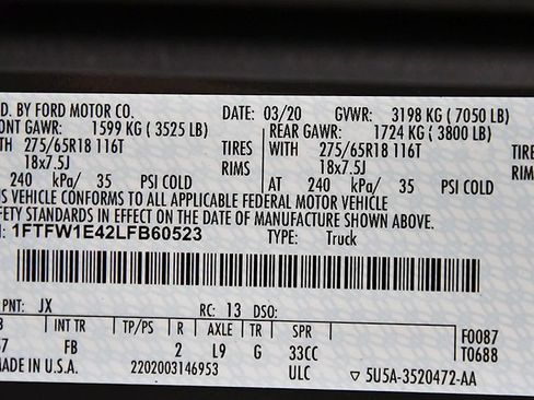 Used 2020 Ford F150 XLT w/ Equipment Group 302A Luxury AWD/4WD image 17