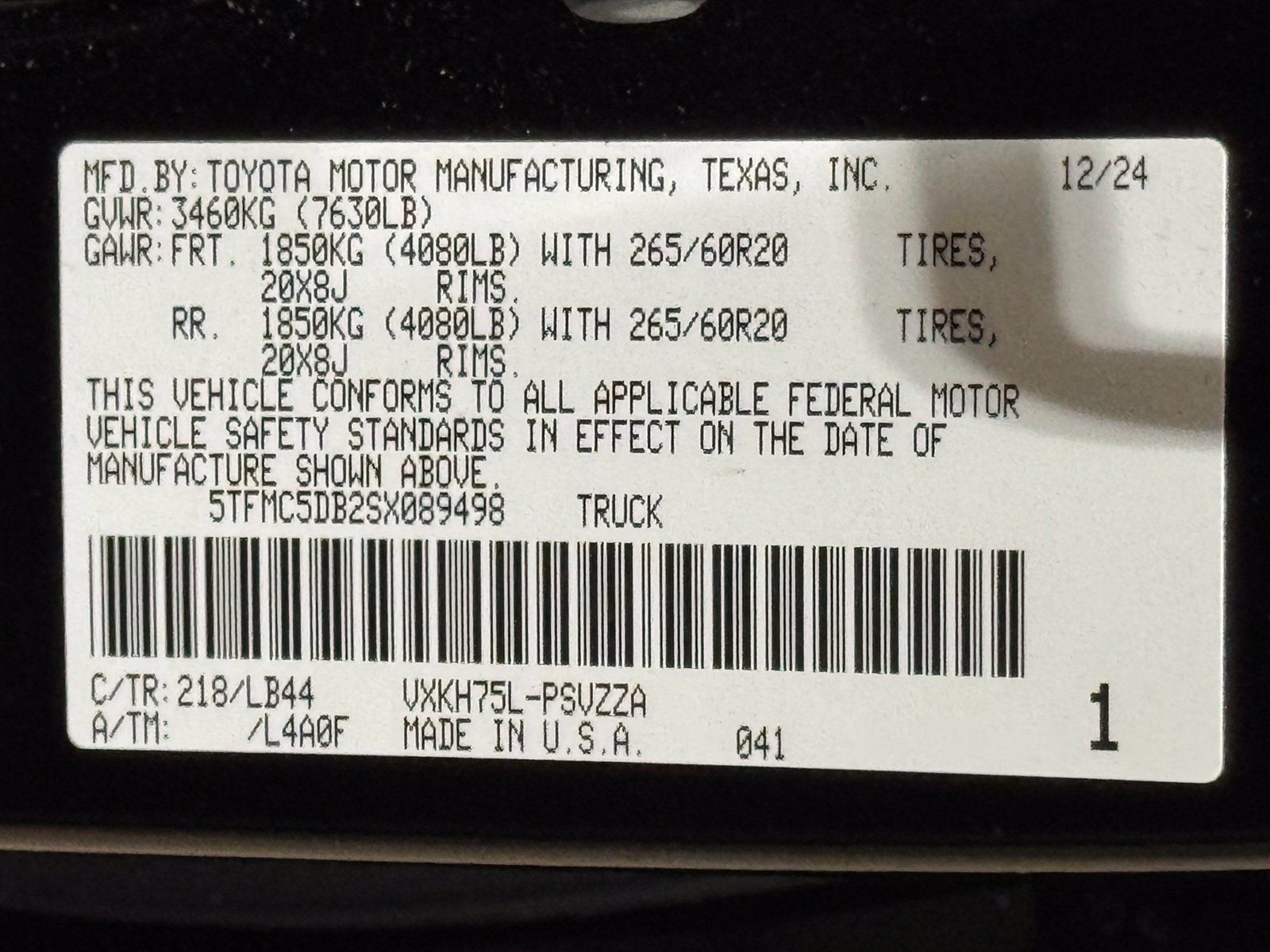 New 2025 Toyota Tundra 1794 Edition AWD/4WD image 20