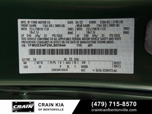 Used 2022 Ford Bronco Outer Banks AWD/4WD image 34
