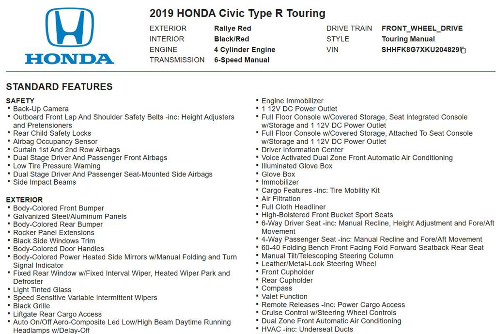 Used 2019 Honda Civic Type R image 16