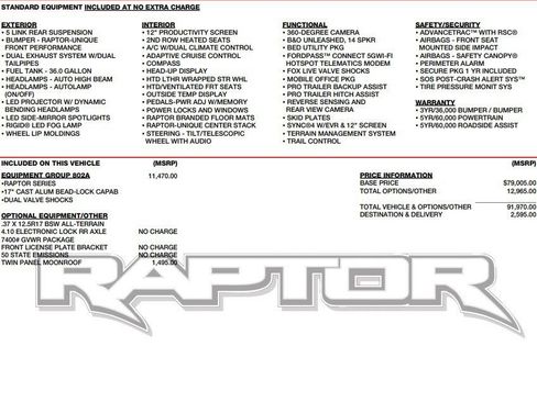 Used 2025 Ford F150 Raptor AWD/4WD image 2
