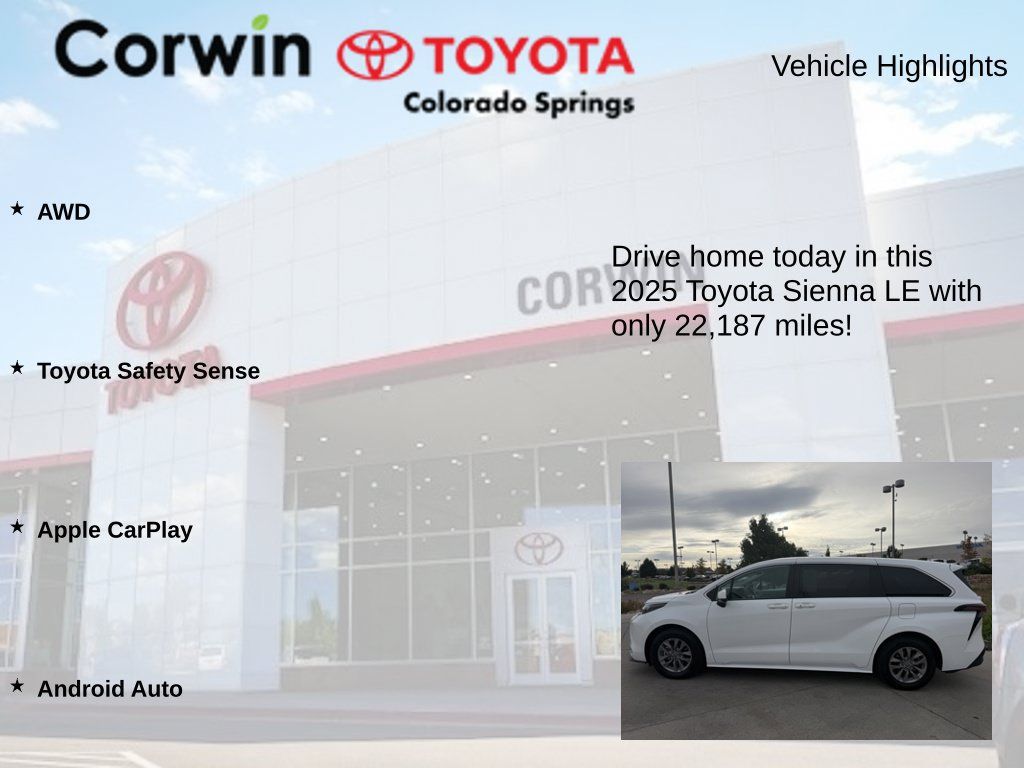 Used 2025 Toyota Sienna LE AWD/4WD image 6