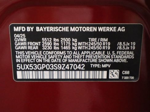 Certified 2025 BMW X3 xDrive30i w/ Convenience Package image 35