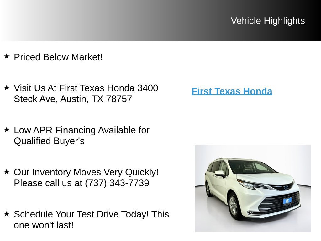 Used 2022 Toyota Sienna Limited FWD image 9