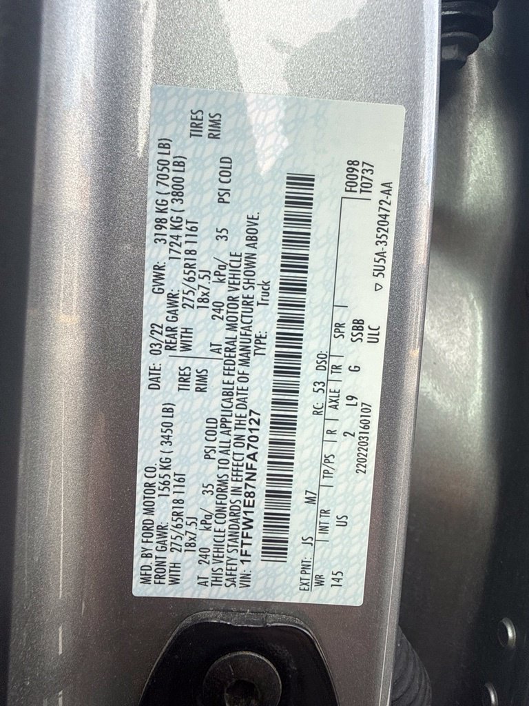 Used 2022 Ford F150 XLT w/ Equipment Group 302A High AWD/4WD image 6