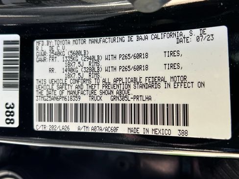 Certified 2023 Toyota Tacoma Limited w/ Nightshade Package AWD/4WD image 28