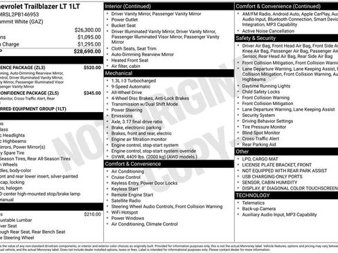 Certified 2023 Chevrolet TrailBlazer LT w/ Convenience Package AWD/4WD image 10