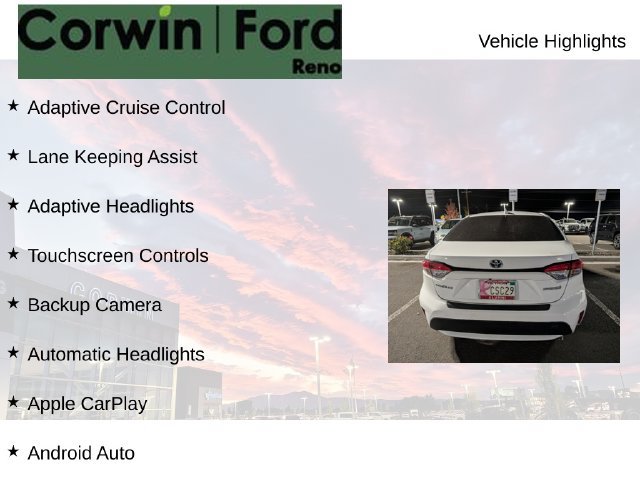 Used 2022 Toyota Corolla LE w/ Carpet Mat Package (TMS) FWD image 8