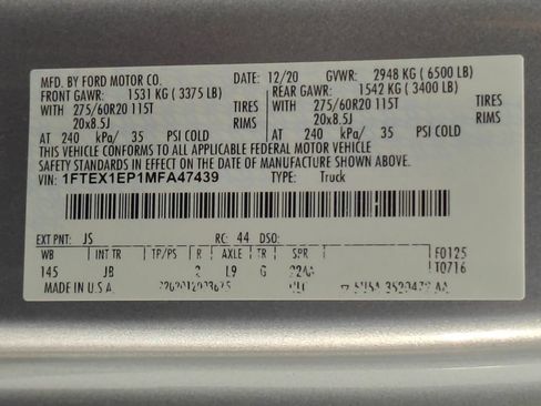 Used 2021 Ford F150 XL w/ Equipment Group 101A High AWD/4WD image 61