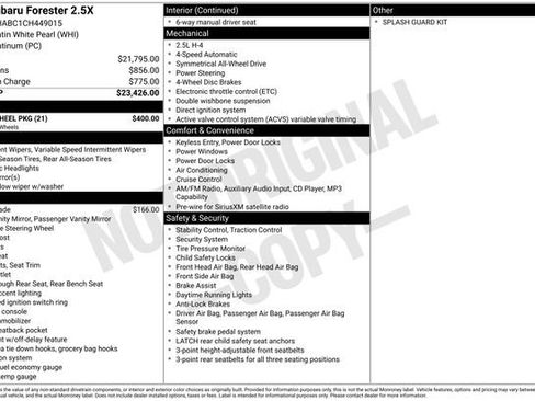Used 2012 Subaru Forester 2.5X w/ Alloy Wheel Pkg image 31