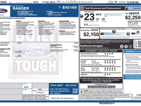 New 2026 Ford Ranger XL RWD image 2