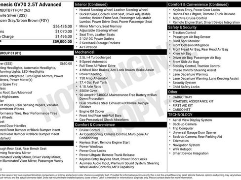 Used 2026 Genesis GV70 2.5T Advanced image 29