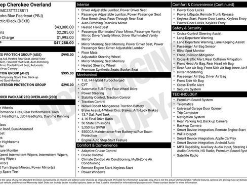 New 2026 Jeep Cherokee Overland w/ Trailer Tow Group AWD/4WD image 6