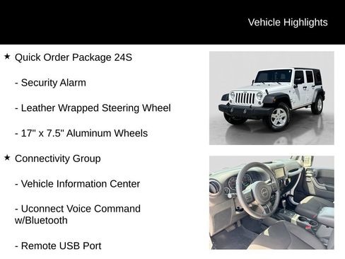 Used 2016 Jeep Wrangler Unlimited Sport w/ Quick Order Package 24S AWD/4WD image 11