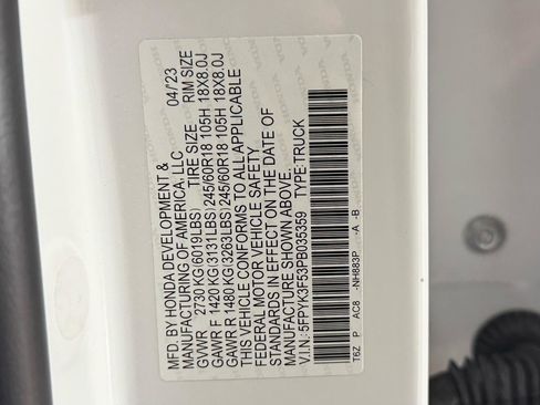 Used 2023 Honda Ridgeline RTL image 45