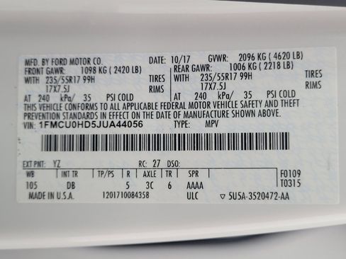 Used 2018 Ford Escape SEL w/ Ford Safe & Smart Package FWD image 33