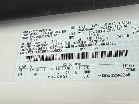 New 2026 Ford Transit 250 T-250 Med Rf 9150 GVWR RWD image 20